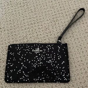 Star sequined coach wristlet